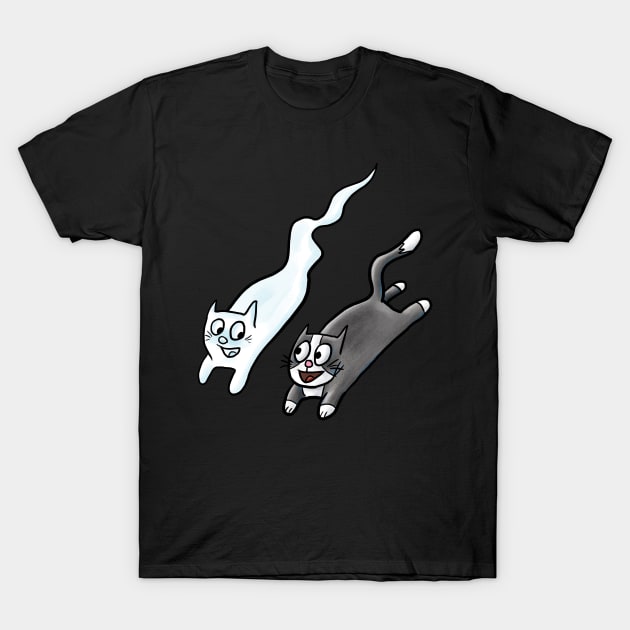 Ghost Cat T-Shirt by Grasdal